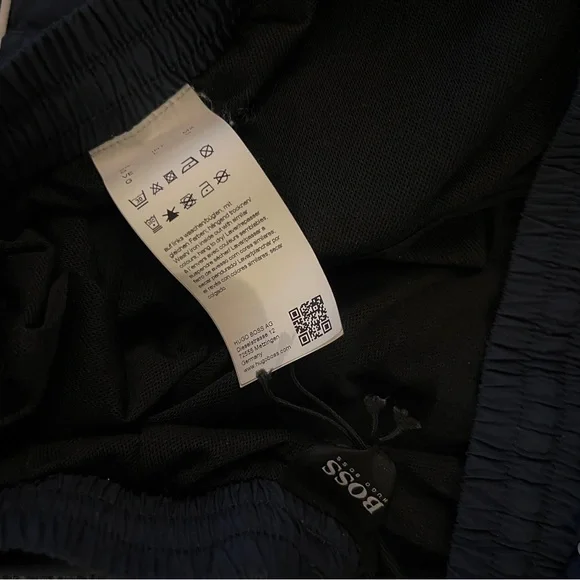 Boss Navy Swim Trunks - Picture 2 of 4